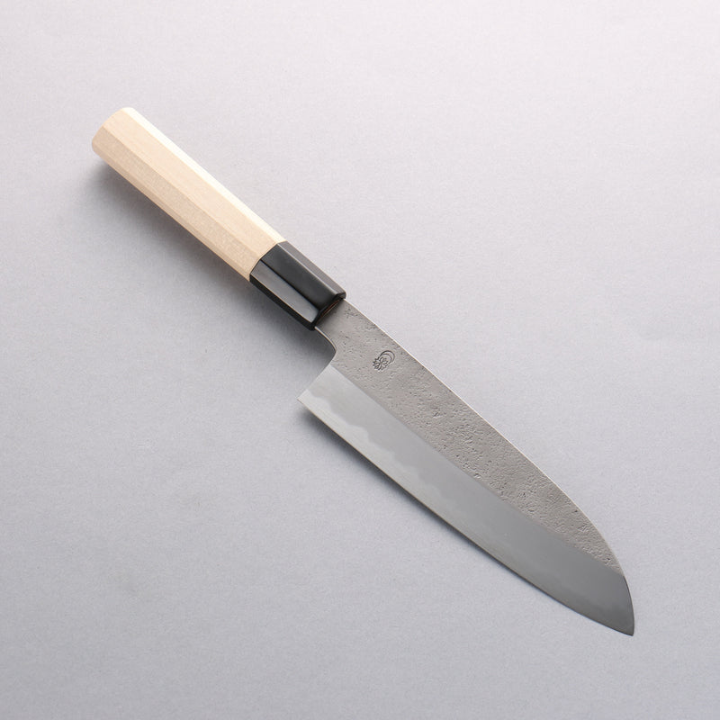 Kikuzuki Acier Blanc No.2 Nashiji Santoku 180mm Magnolia Manipuler - japanny-FR