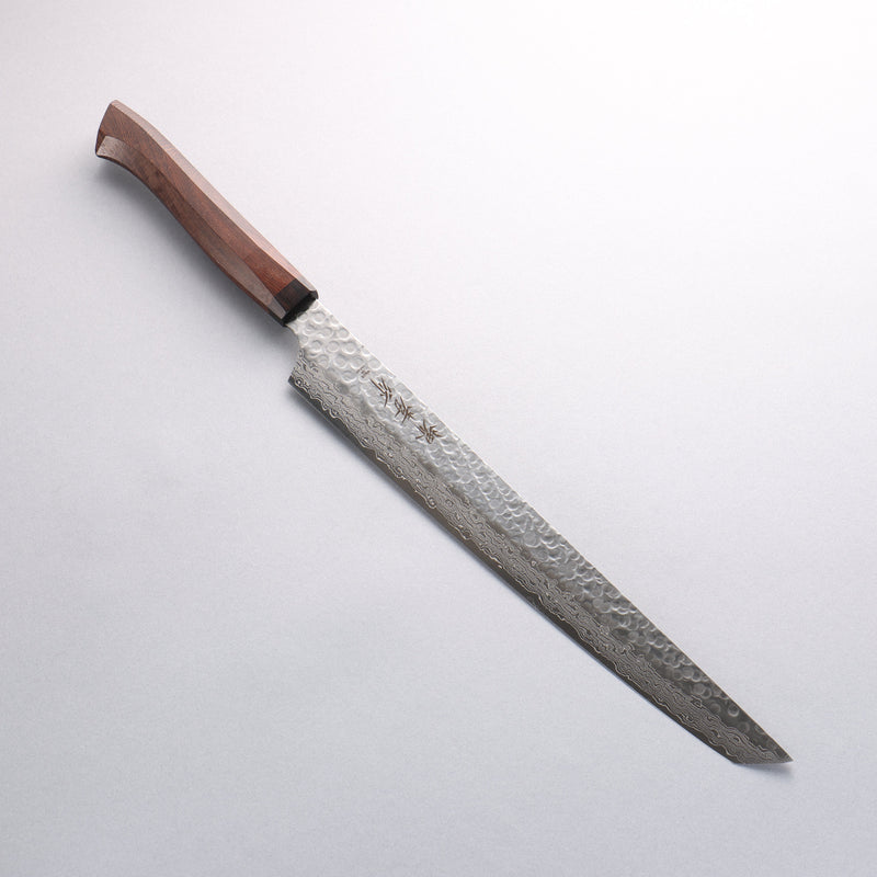 Sakai Takayuki Genbu AUS10 45 Couche de Damas Sakimaru Sujihiki 300mm Wenge Manipuler - japanny-FR