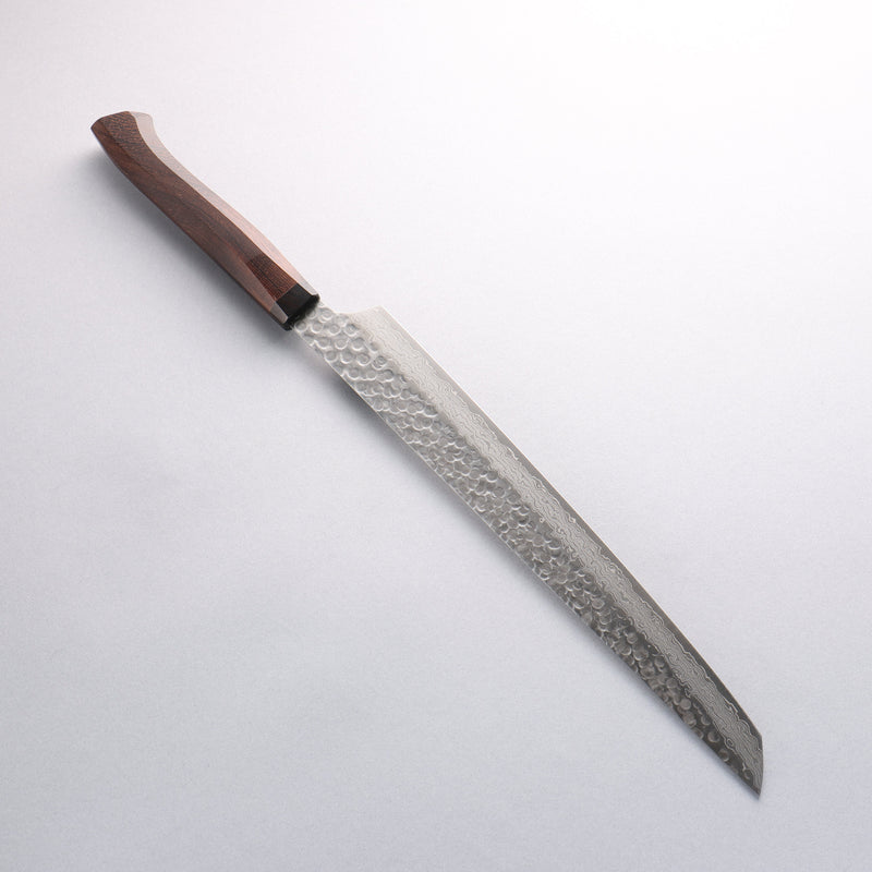 Sakai Takayuki Genbu AUS10 45 Couche de Damas Sakimaru Sujihiki 300mm Wenge Manipuler - japanny-FR