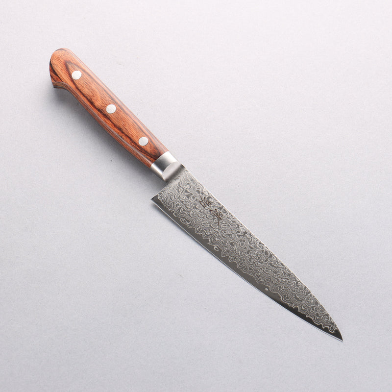 Seisuke Mokusei ZA-18 Finition miroir Damas Petite-utilité 135mm Bois de Pakka marron Manipuler - japanny-FR