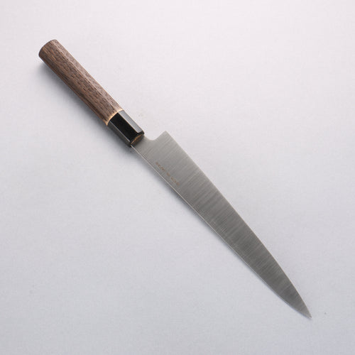 Seisuke Acier suédois Sujihiki 240mm Manipuler Marrons brûlés - japanny-FR