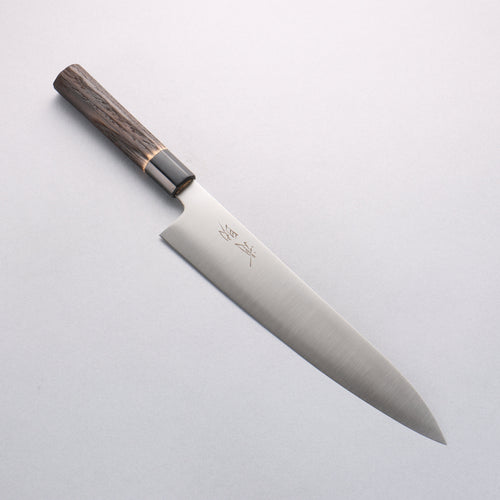 Seisuke Acier suédois Gyuto 270mm Marrons brûlés Manipuler - japanny-FR