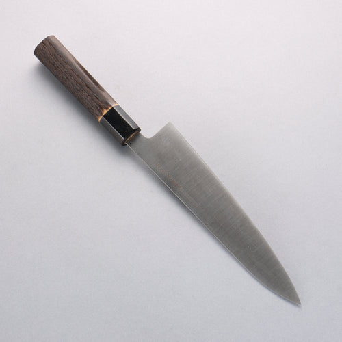 Seisuke Acier suédois Gyuto 210mm Marrons brûlés Manipuler - japanny-FR