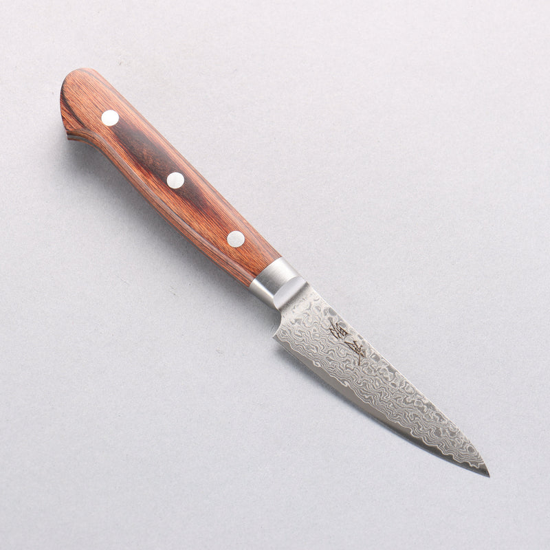 Seisuke Mokusei ZA-18 Finition miroir Damas Petite-utilité 80mm Bois de Pakka marron Manipuler - japanny-FR