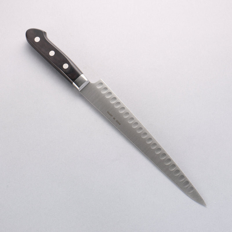 Seisuke Acier suédois Saumon sujihiki 240mm Bois de pakka noir Manipuler - japanny-FR