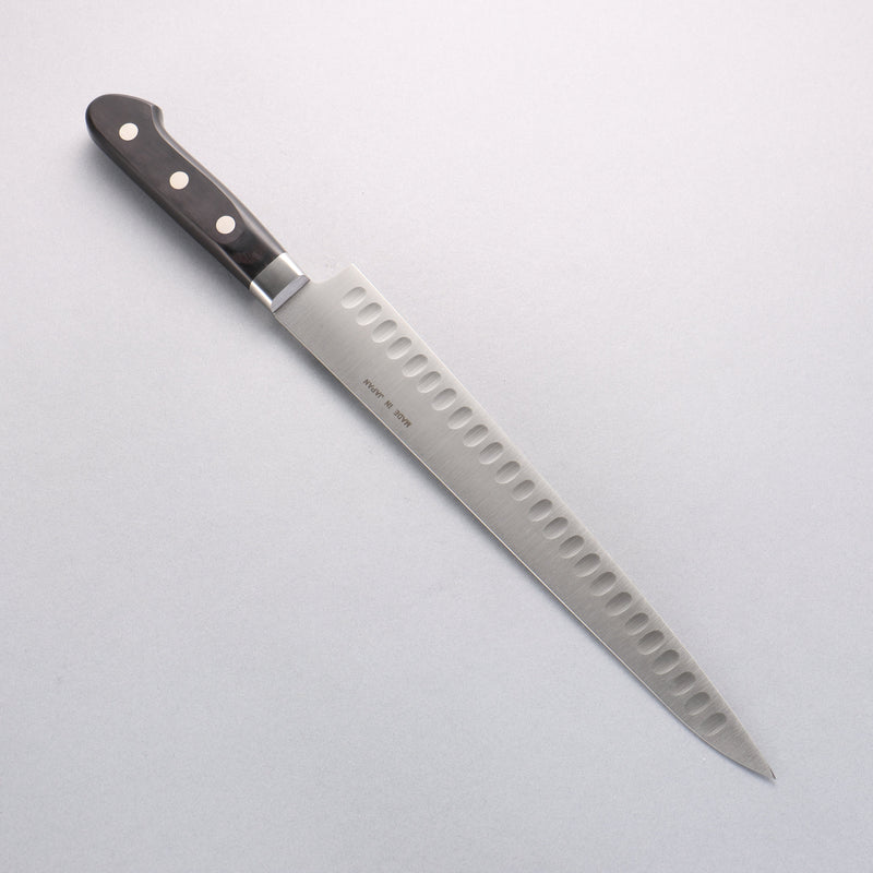 Seisuke Acier suédois Saumon sujihiki 270mm Bois de pakka noir Manipuler - japanny-FR
