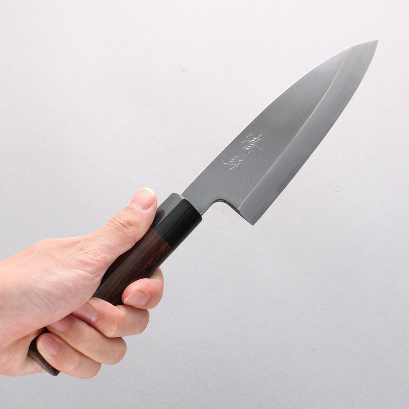 Seisuke Acier Blanc Kasumitogi Funayuki 165mm Bois de rose Manipuler - japanny-FR