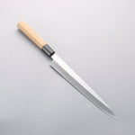 Minamoto Akitada Acier Bleu No.2 Yanagiba 240mm Manipuler Magnolia (férule: Corne de buffle d'eau) - japanny-FR
