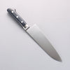 Seisuke Seiten Molybdene Santoku Couteau Japonais 180mm bleu marine de pakka noir Manipuler avec Gaine - japanny-FR
