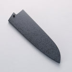 Seisuke Seiten Molybdene Santoku Couteau Japonais 180mm bleu marine de pakka noir Manipuler avec Gaine - japanny-FR