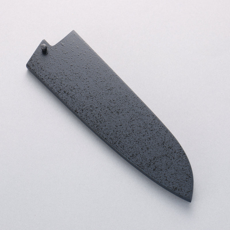 Seisuke Seiten Molybdene Santoku Couteau Japonais 180mm bleu marine de pakka noir Manipuler avec Gaine - japanny-FR