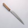 Seisuke Nami AUS10 Finition miroir Damas Sujihiki 240mm Manipuler Chêne - japanny-FR