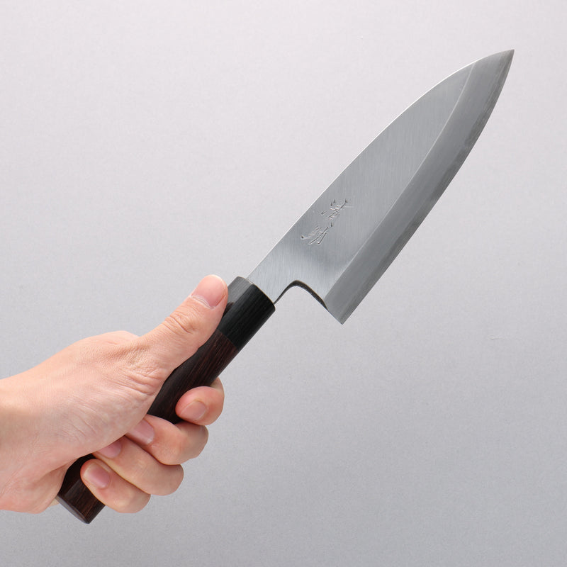 Seisuke Acier Bleu Kasumitogi Funayuki 180mm Bois de rose Manipuler - japanny-FR