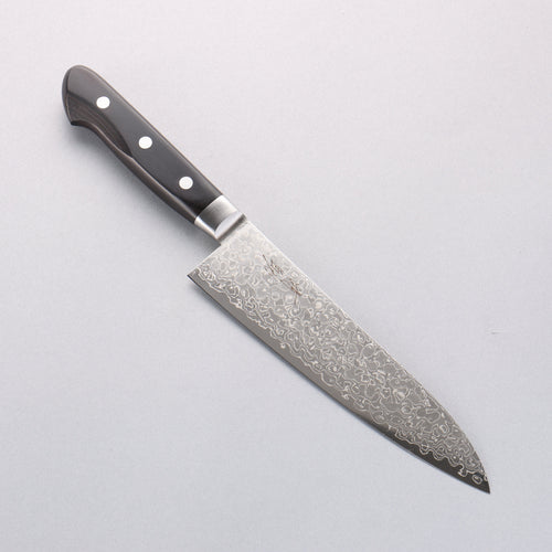 Seisuke AUS10 45 Couche de Damas Gyuto 180mm Bois de pakka noir Manipuler - japanny-FR