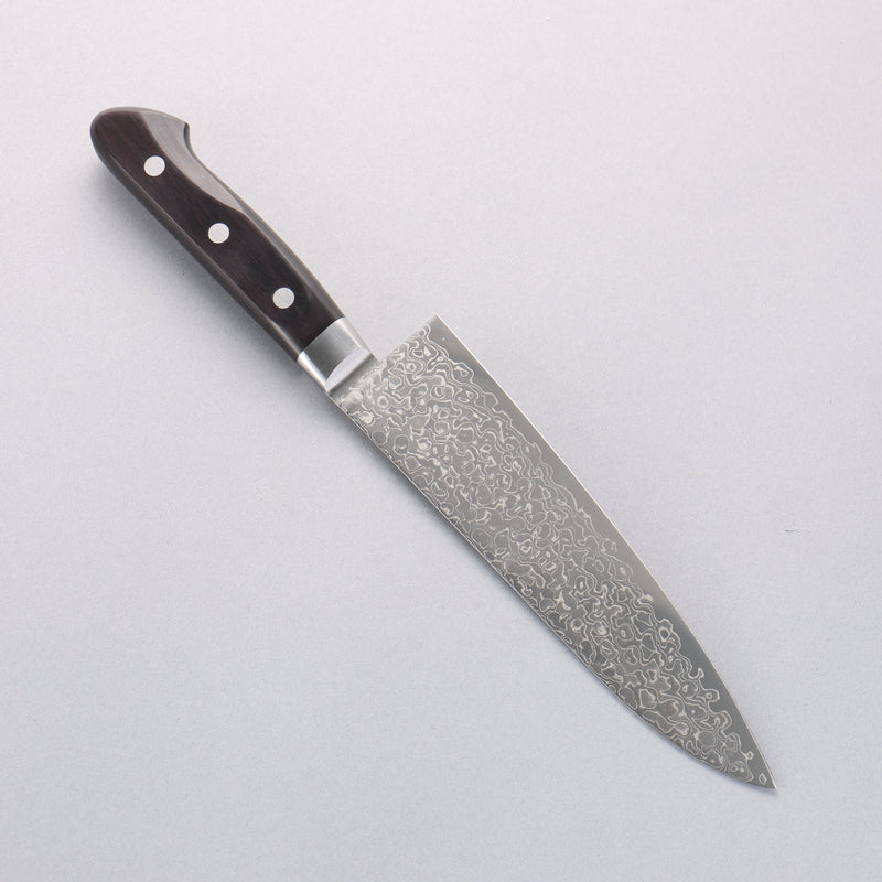 Seisuke AUS10 45 Couche de Damas Gyuto 180mm Bois de pakka noir Manipuler - japanny-FR
