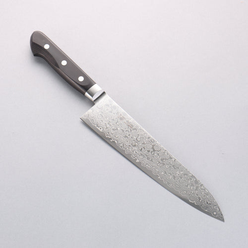 Seisuke AUS10 45 Couche de Damas Gyuto 210mm Bois de pakka noir Manipuler - japanny-FR