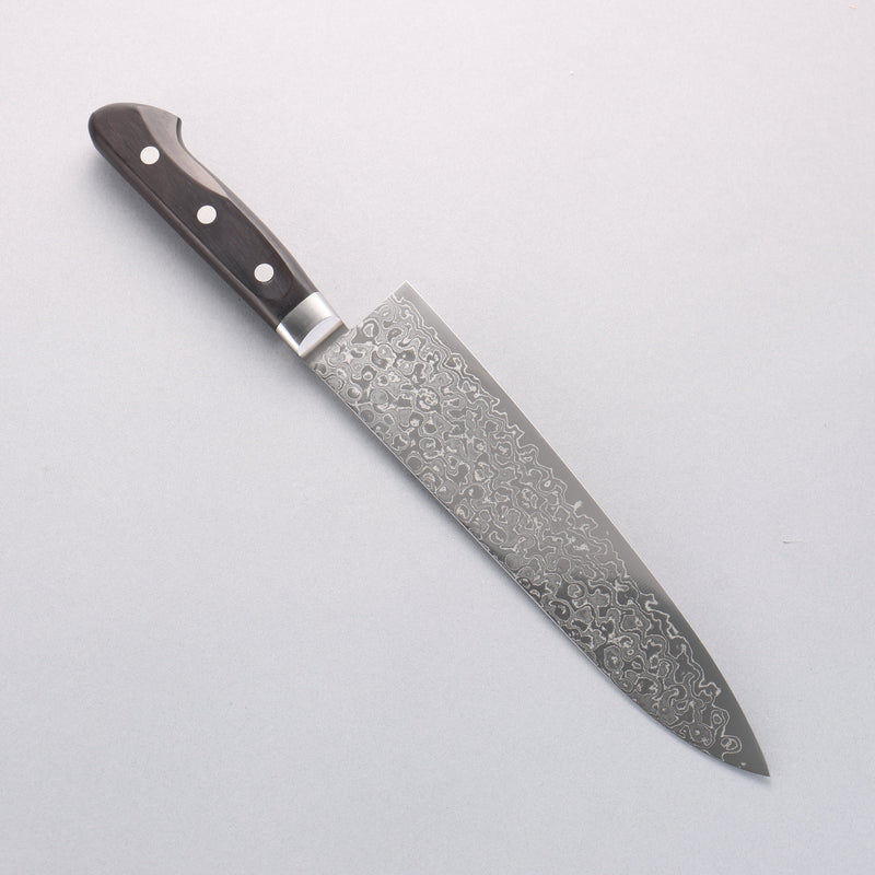 Seisuke AUS10 45 Couche de Damas Gyuto 210mm Bois de pakka noir Manipuler - japanny-FR