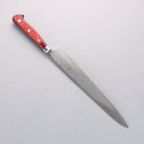 Seisuke AUS10 Damas Sujihiki 240mm Manipuler Bois de pakka rouge - japanny-FR