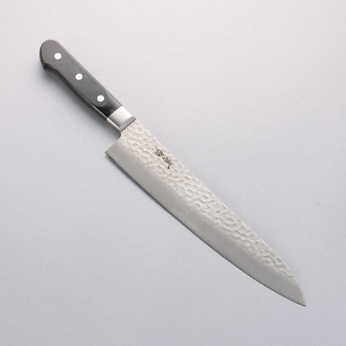 Seisuke AUS8 Martelé Gyuto 240mm Manipuler Bois de pakka noir - japanny-FR