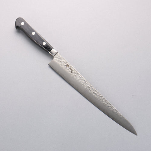 Seisuke AUS8 Martelé Sujihiki 240mm Manipuler Bois de pakka noir - japanny-FR