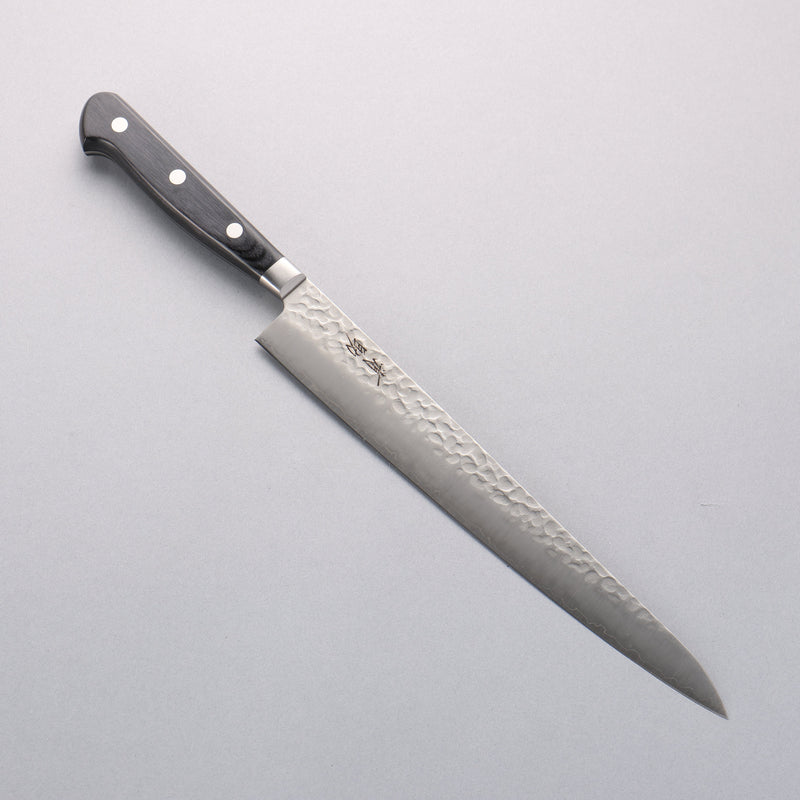 Seisuke AUS8 Martelé Sujihiki 240mm Manipuler Bois de pakka noir - japanny-FR