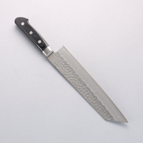 Seisuke AUS8 Martelé Kirituke Gyuto 210mm Manipuler Bois de pakka noir - japanny-FR