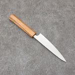 Seisuke Acier argenté NO.3 Migaki Polish Terminé Petite-utilité 135mm Chêne blanc Manipuler - japanny-FR