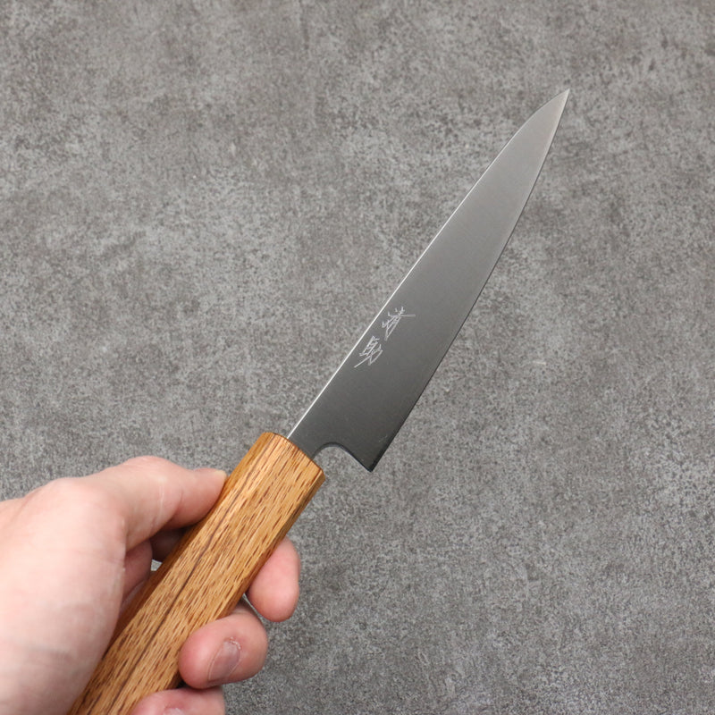 Seisuke Acier argenté NO.3 Migaki Polish Terminé Petite-utilité 135mm Chêne blanc Manipuler - japanny-FR