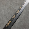 Sakai Takayuki Gravure remplie d'or par Kubota Sakura Acier Blanc No.2 Finition noire Yanagiba 240mm Bois d'ébène Manipuler - japanny-FR