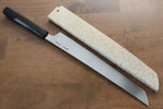 Sakai Takayuki Genbu Acier Bleu No.2 Honyaki Finition en miroir Sakimaru Yanagiba  300mm Bois d'ébène Manipuler Avec gaine - japanny-FR