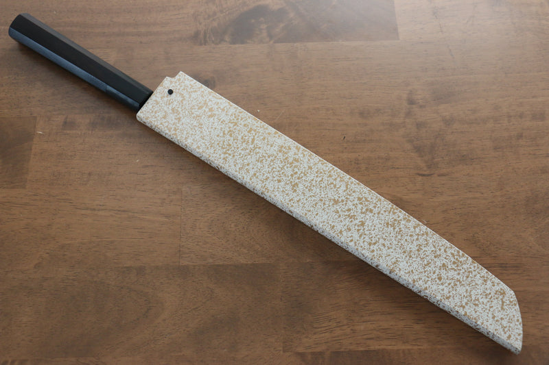 Sakai Takayuki Genbu Acier Bleu No.2 Honyaki Finition en miroir Sakimaru Yanagiba  300mm Bois d'ébène Manipuler Avec gaine - japanny-FR