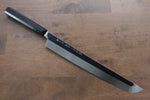 Sakai Takayuki Genbu Acier Bleu No.2 Honyaki Finition en miroir Sakimaru Yanagiba  300mm Bois d'ébène Manipuler Avec gaine - japanny-FR