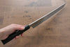 Sakai Takayuki Genbu Acier Bleu No.2 Honyaki Finition en miroir Sakimaru Yanagiba  300mm Bois d'ébène Manipuler Avec gaine - japanny-FR