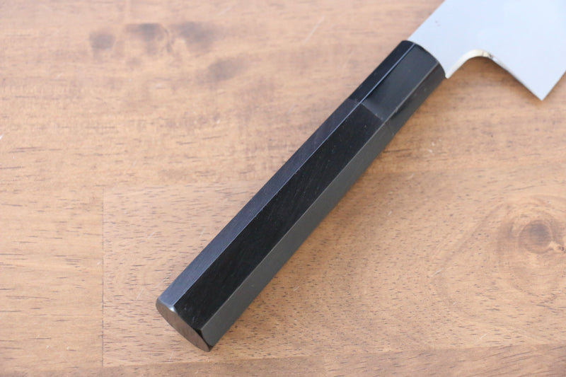 Jikko Honyaki Acier Blanc No.3 Kasumitogi Gyuto 210mm Manipuler Bois d'ébène - japanny-FR