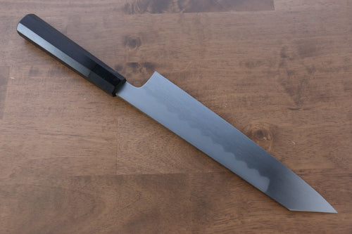 Jikko Honyaki Acier Blanc No.3 Kasumitogi Kirituke Gyuto 240mm Manipuler Bois d'ébène - japanny-FR