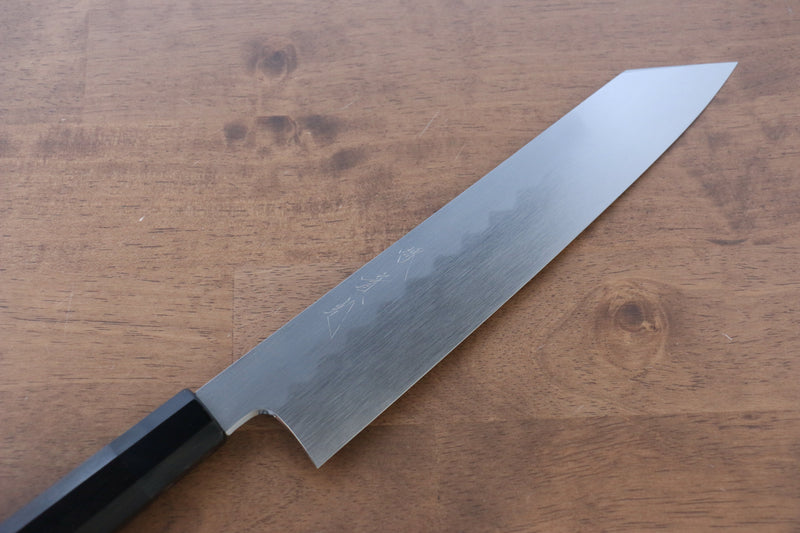 Jikko Honyaki Acier Blanc No.3 Kasumitogi Kirituke Gyuto 240mm Manipuler Bois d'ébène - japanny-FR