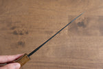 Kyohei Shindo Acier Bleu Finition noire Santoku 170mm Manipuler Chêne vivant laqué - japanny-FR