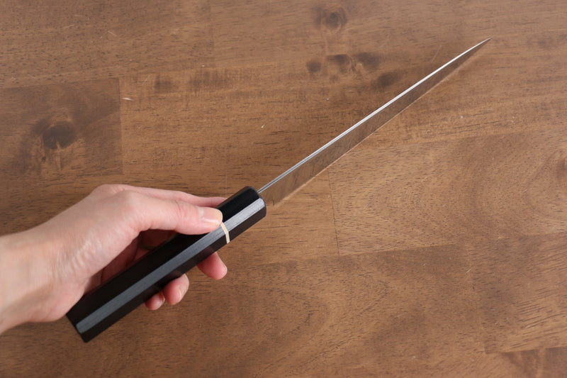Seisuke Molybdene Couteau à trancher  180mm Bois de pakka noir Manipuler - japanny-FR