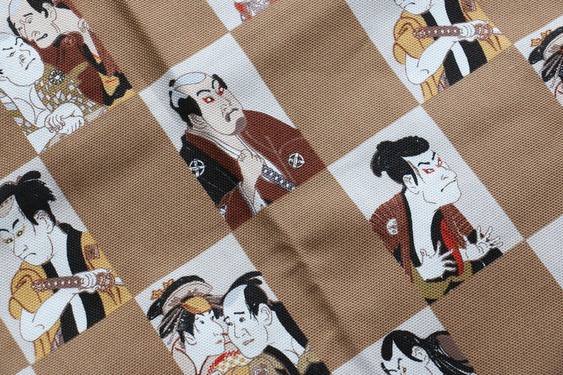 Rouleau de couteaux de style japonais Chakabuki-Ura-Aofuda 4 poches - japanny-FR