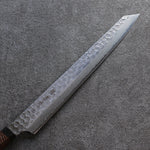 Sakai Takayuki Hien AUS10 45 Couche de Damas Kiritsuke Sujihiki  300mm Wenge Manipuler - japanny-FR