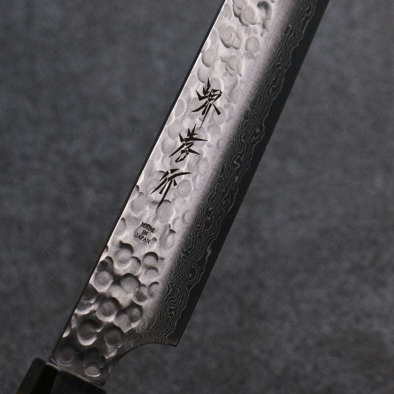 Sakai Takayuki Hien AUS10 45 Couche de Damas Kiritsuke Sujihiki  300mm Wenge Manipuler - japanny-FR