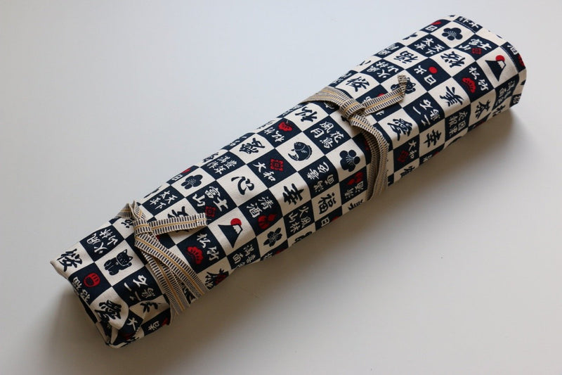 Rouleau de couteaux de style japonais Konkanji-Ura-Dia 7 Pochettes - japanny-FR