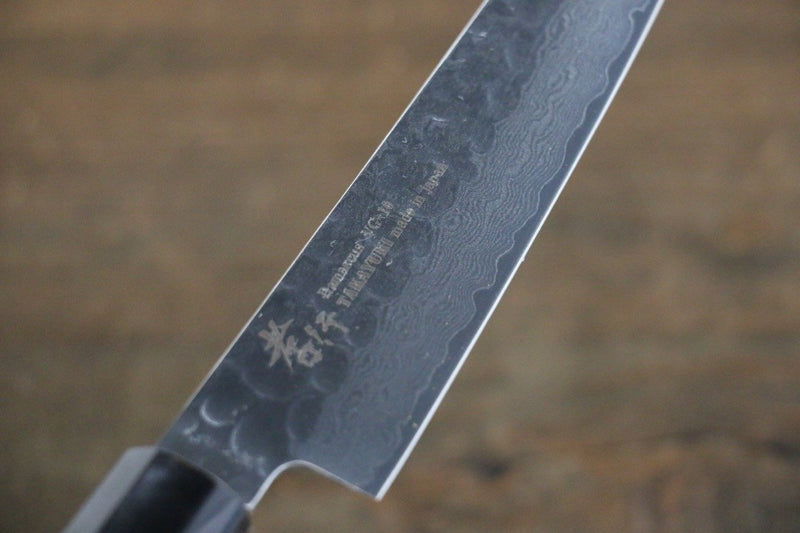Sakai Takayuki VG10 33 Couche de Damas Martelé Petite-utilité.  150mm Points d'argent laqués Manipuler Avec gaine - japanny-FR
