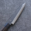 Shizu Gen VG10 Martelé Finition noire Petite-utilité  130mm Bois de Pakka marron Manipuler - japanny-FR