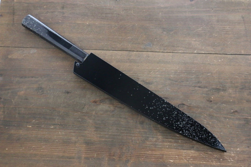 Sakai Takayuki AUS10 45 Couche de Damas Martelé Sujihiki  240mm Points d'argent laqués Manipuler Avec gaine - japanny-FR