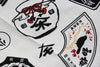 Rouleau de couteaux de style japonais Shirocha-U-GoldKamon&Kon 4 Pochettes - japanny-FR