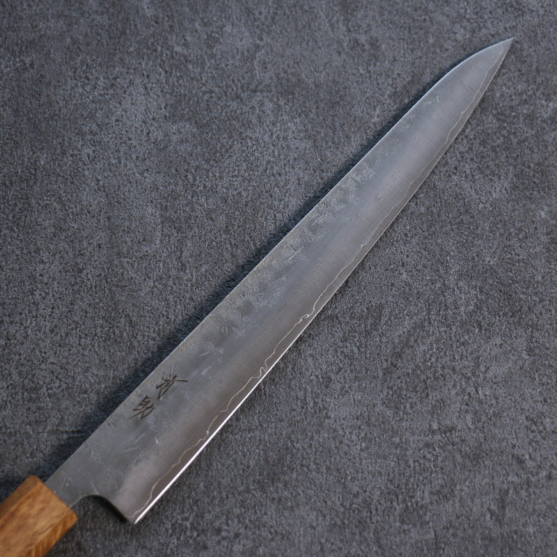 Seisuke SLD Washiji Sujihiki Couteau Japonais 240mm Chêne brûlé Manipuler - japanny-FR