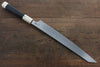 Sakai Takayuki Acier argenté NO.3 Damas Kiritsuke Yanagiba  300mm Ebène avec bague Manipuler Avec gaine - japanny-FR