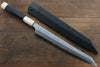 Sakai Takayuki Acier argenté NO.3 Damas Kiritsuke Yanagiba  270mm Ebène avec bague Manipuler Avec gaine - japanny-FR