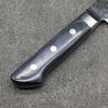 Seisuke Seiun VG10 33-Couches Damas Santoku 180mm Manipuler bleu marine de pakka noir - japanny-FR